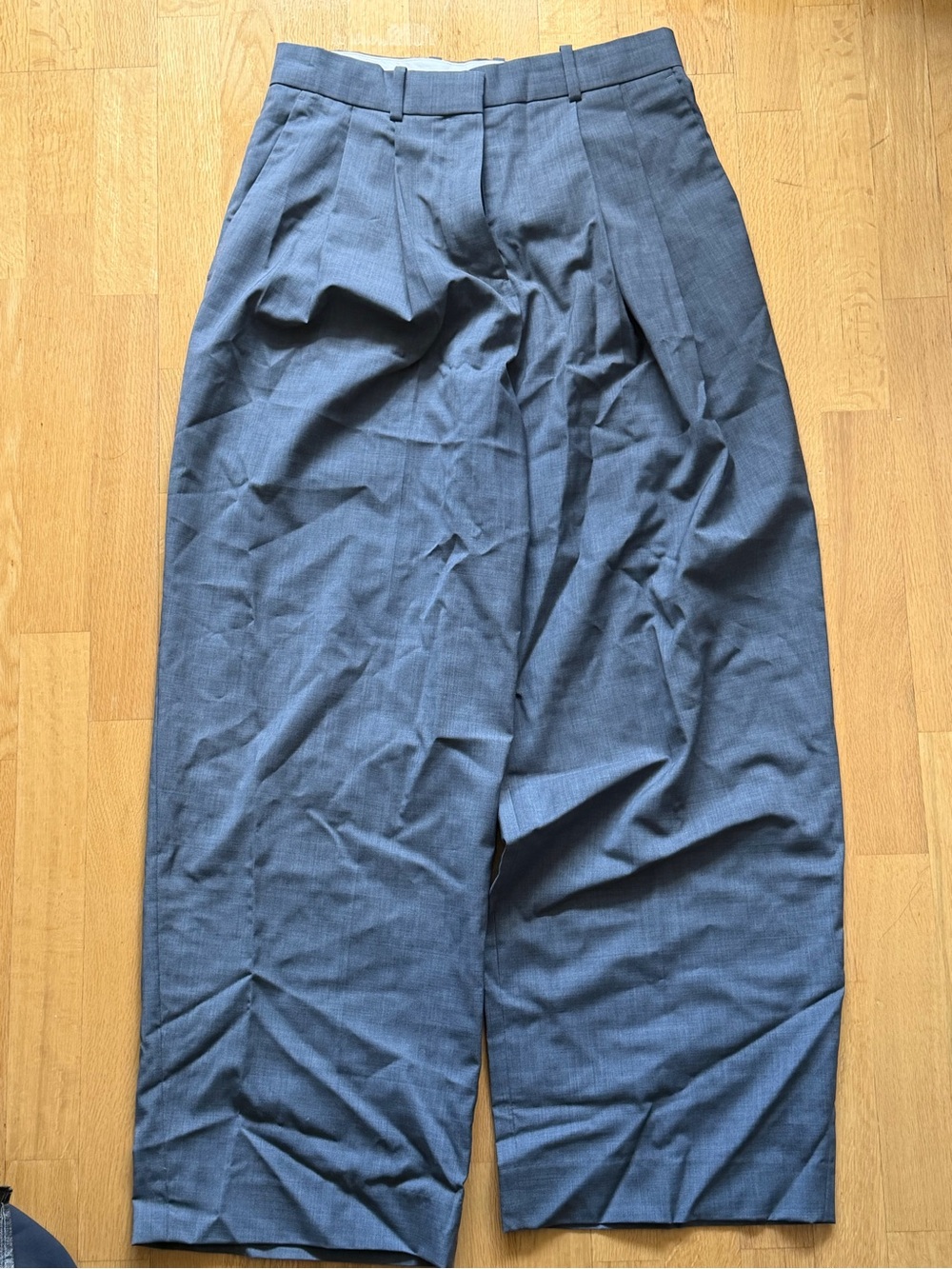 COS signature wool pleated trousers